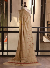 Royal Fashion Embroidered Woolen Shawls - RF25SH I624-XP07 Light Fawn